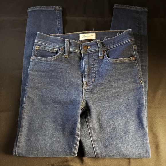 Madewell Mid Rise Skinny‎ Jeans Dark Wash 25 - Picture 2 of 9